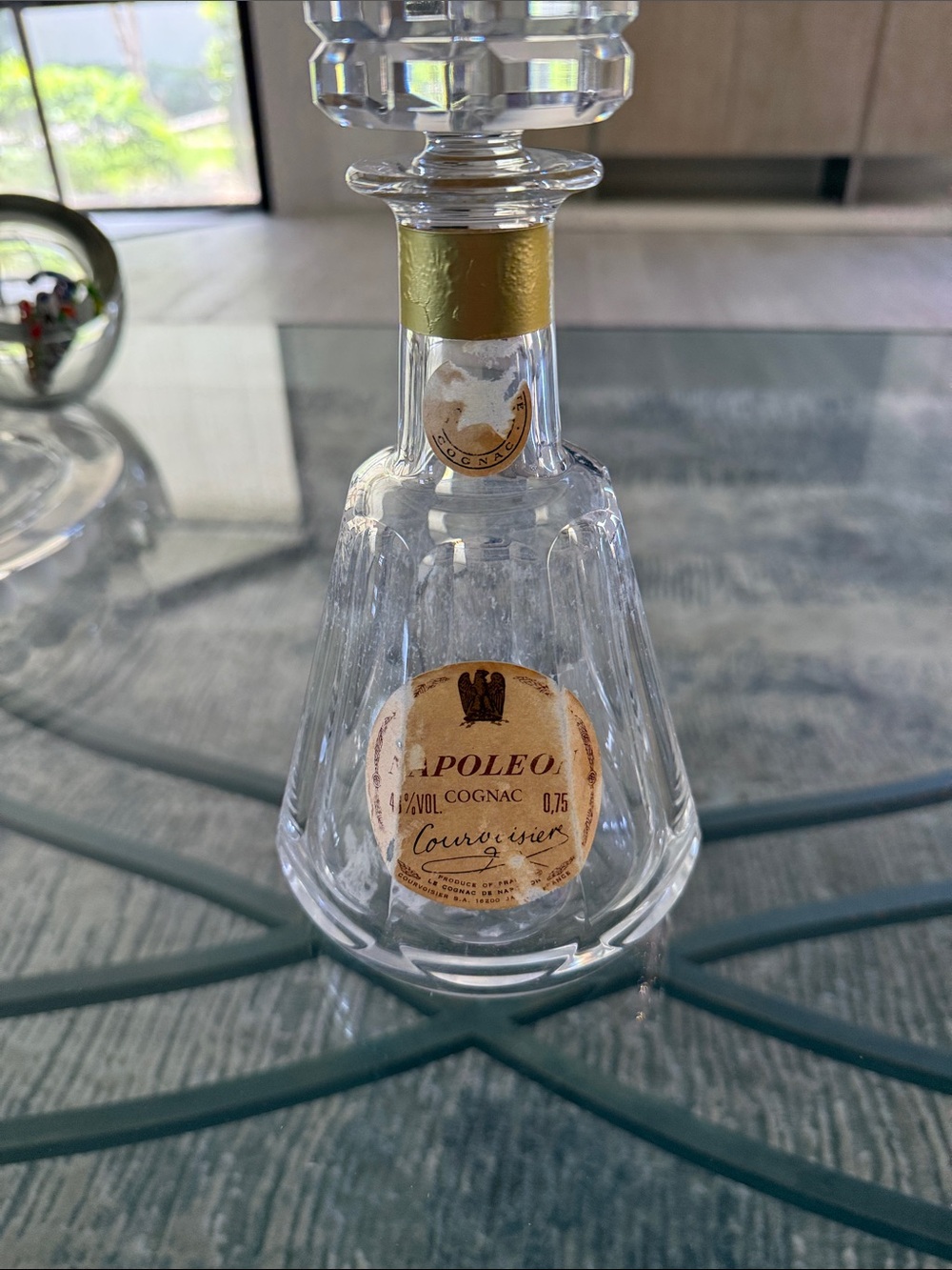 Baccarat empty glass bottle collectors item in good condition !!